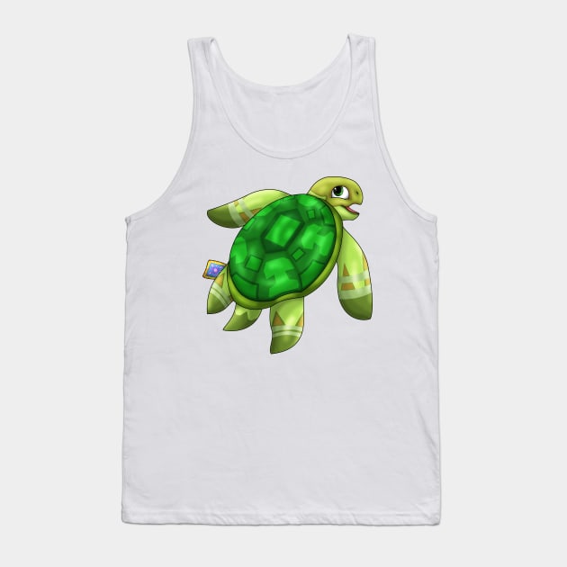 Cherrapin: Green Tank Top by spyroid101